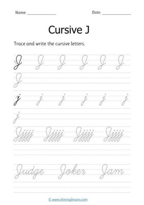 How to Write Uppercase J in Cursive: A Guide to Master the Art of Writing Stylishly